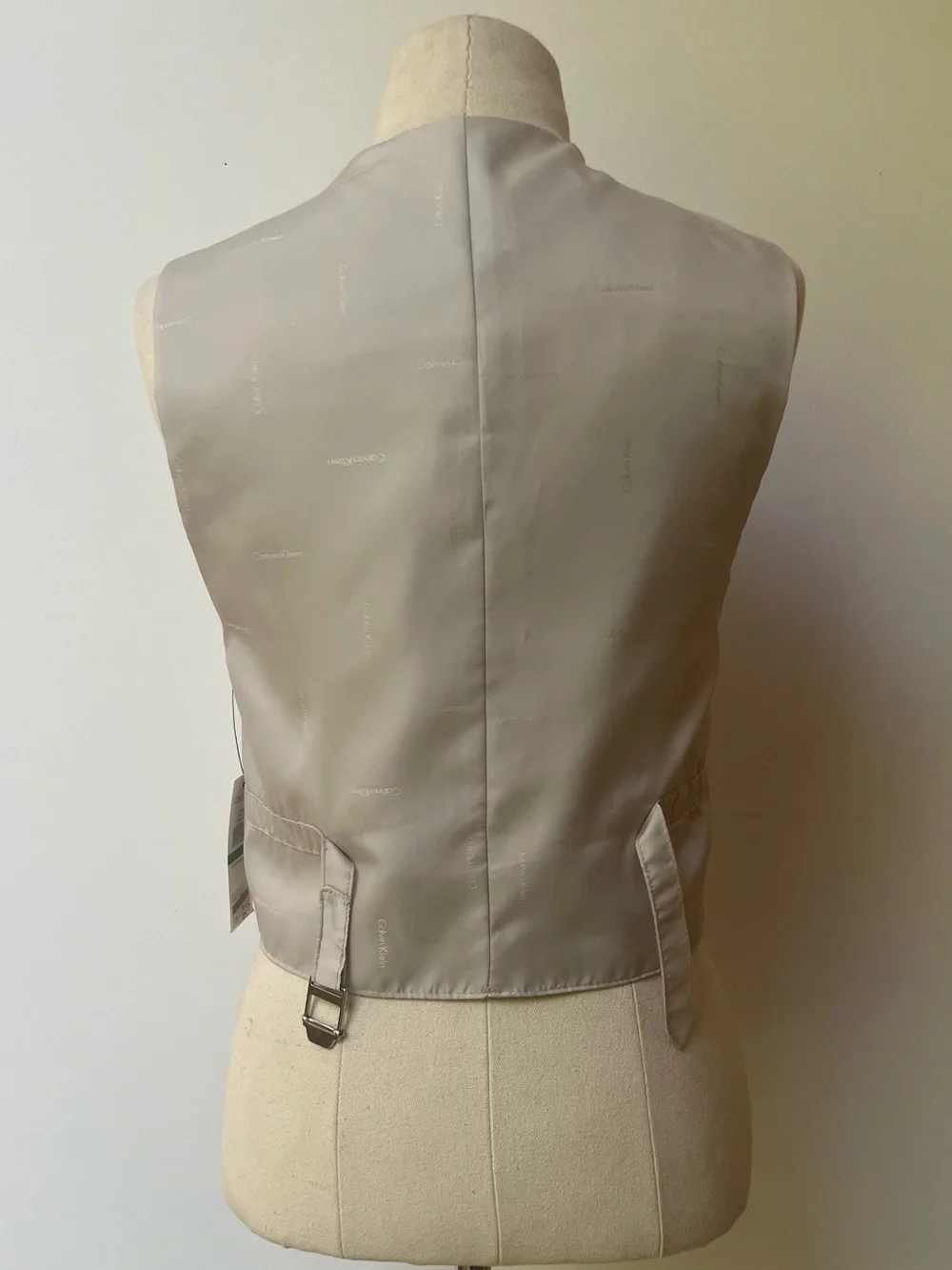 Calvin Klein Linen Vest Waistcoat Top  Light Beige Youth’s Size L/G (NWT)